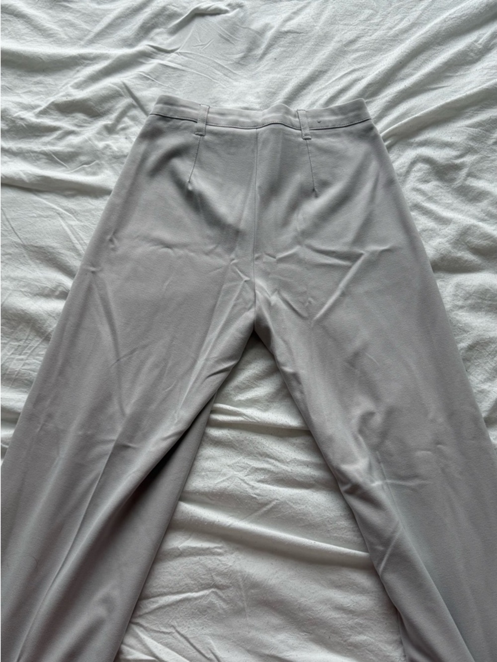 Bershka Cream High-Waist Wide Leg Pants - Picture 5 of 5